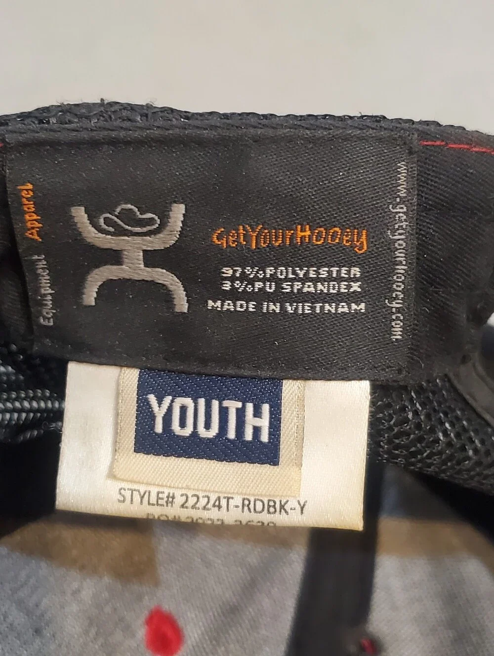 Hooey Youth Zenith Red Black Mesh Snapback Cap